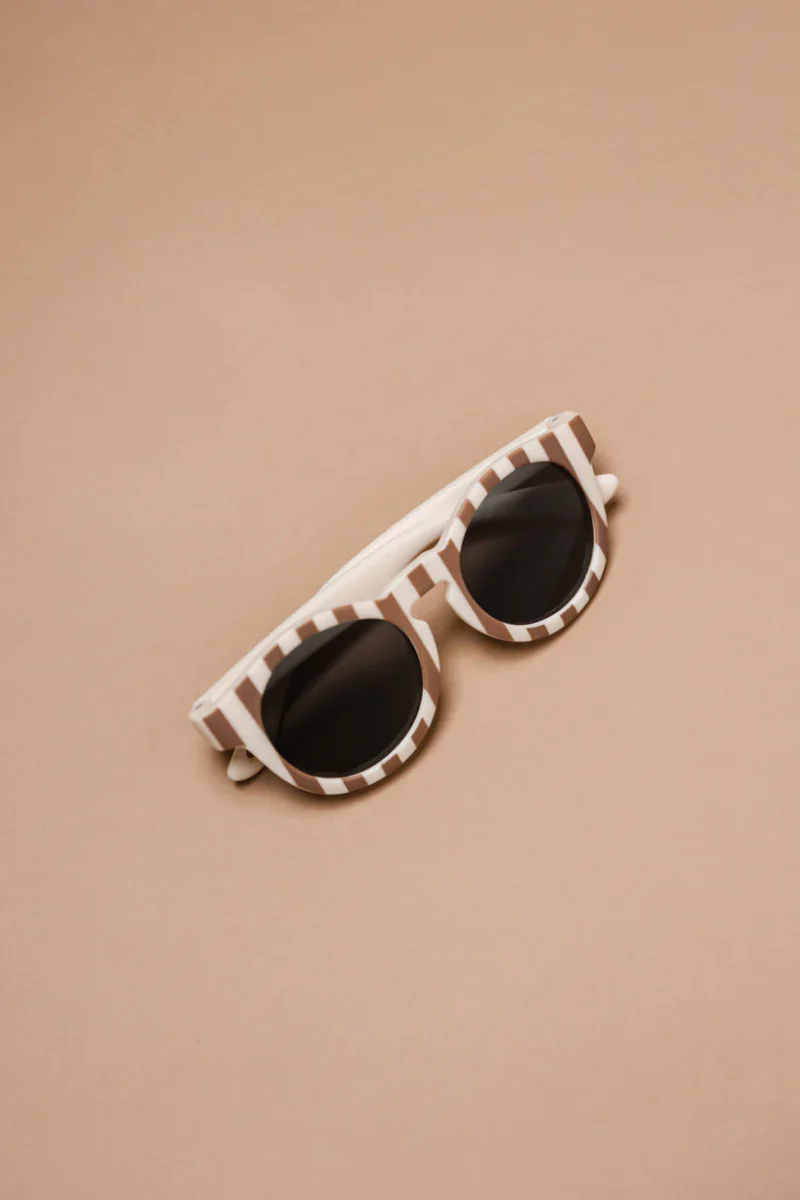 Baby Dutch Baby Zonnebril Retro Taupe Stripe - Image 3