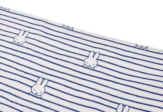 Jollein Hydrofiele Doek Miffy Stripe Navy 70cm 3St - Image 3