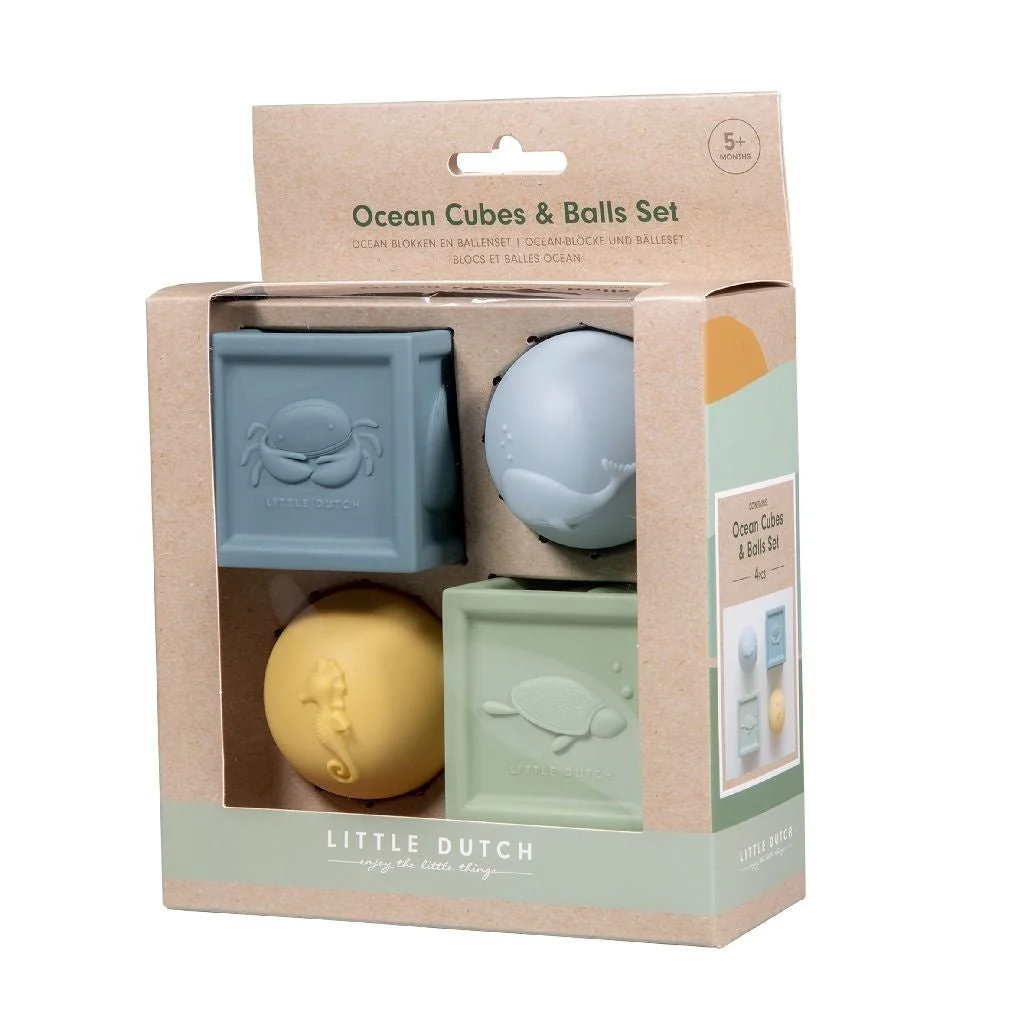 Little Dutch Stapeltoren Ocean Blokken en Ballen Set 4 Delig - Image 4