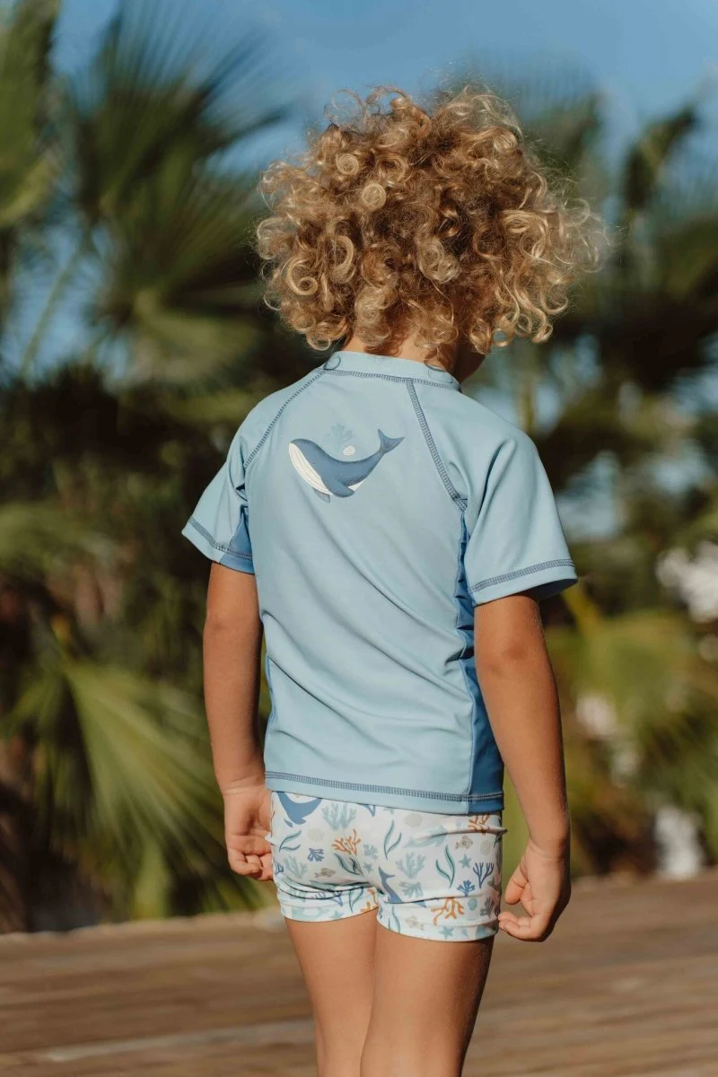 Little Dutch Zwemshirt Kind Korte Mouwen Blue Whale - Image 5
