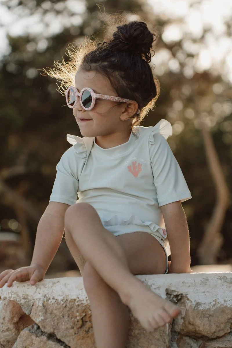 Little Dutch Zwemshirt Kind Korte Mouwen Ruches Sea Green - Image 4