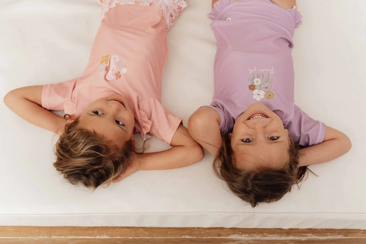 Little Dutch Zwemshirt Kind Korte Mouwen Ruches Seahorse Pink - Image 5