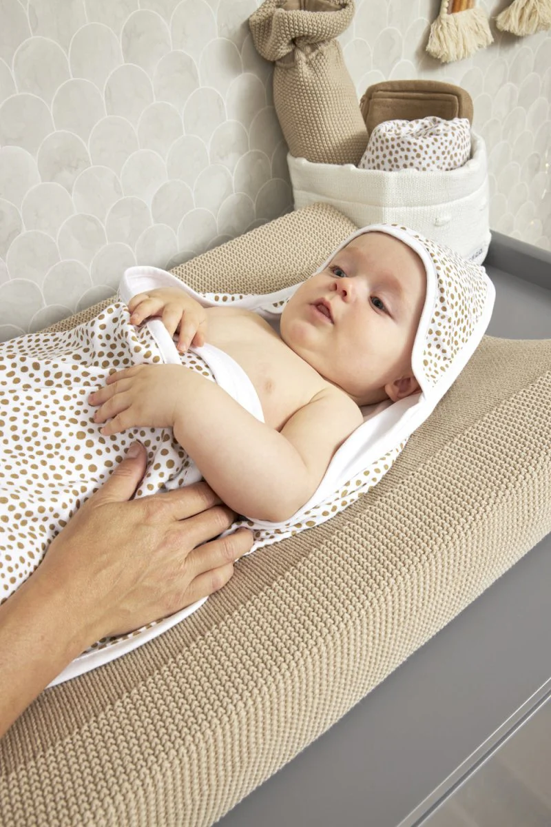 Meyco Badcape Baby 90X90cm Cheetah Taupe - Image 3